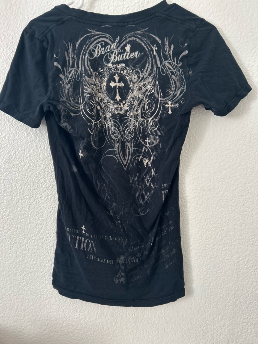 Butter Black Graphic Cross Back Tee